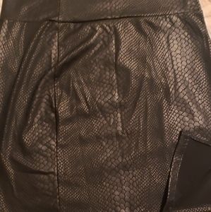Snake skin high waisted skirt